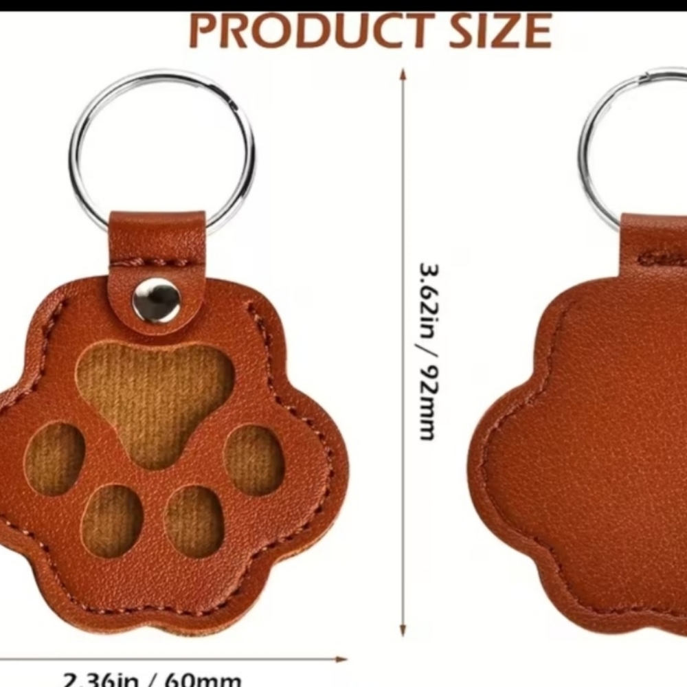 Paw KeyCh.Fur Holder, Black - Picture 3 of 3